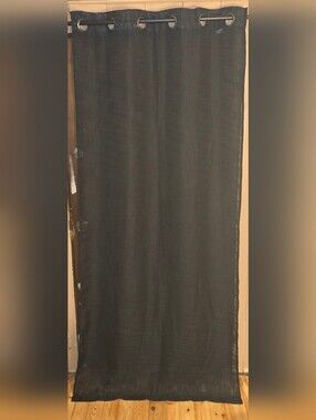 Black Sheer Grommet Curtain Panel